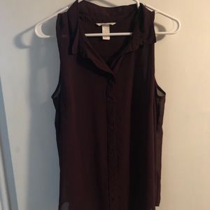 H&M sleeveless sheer top